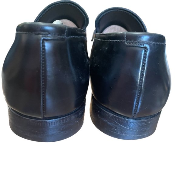 Prada Men's Black Leather Loafers with Silver Tone Buckle Detail Size 7 - Picture 8 of 16